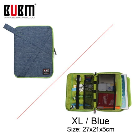 PDI-XL Blue BUBM дорожный кабель сумка портативный цифровой USB гаджет Органайзер жесткий диск для паспорта на молнии чехол для хранения комплект аксессуары - Цвет: PDI-XL Blue