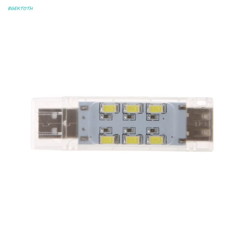 Портативный мини USB светодиодный Ночной светильник походная лампа двухсторонний