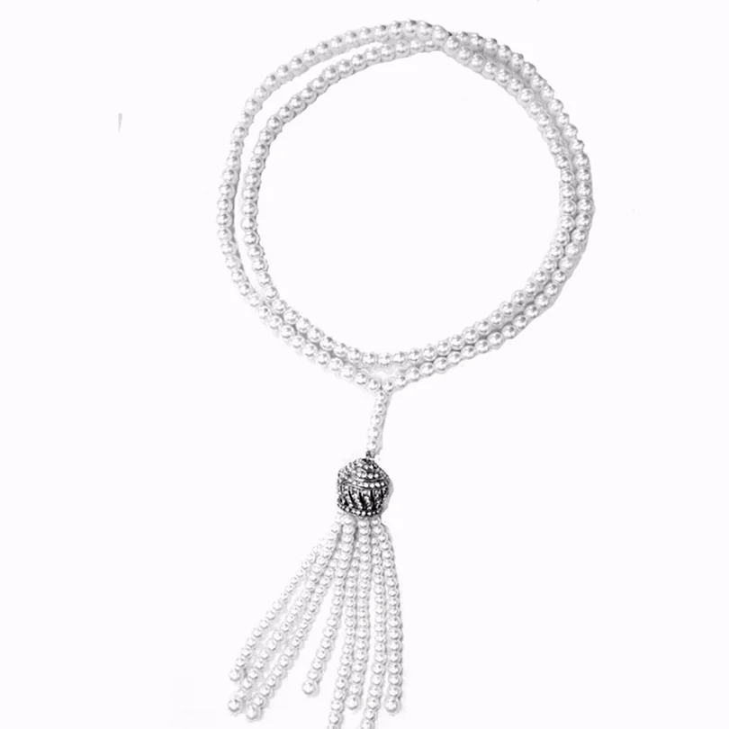 Deluxe 1920 s цепочки и ожерелья для женщин Хлопушки костюм Чарльстона интимные