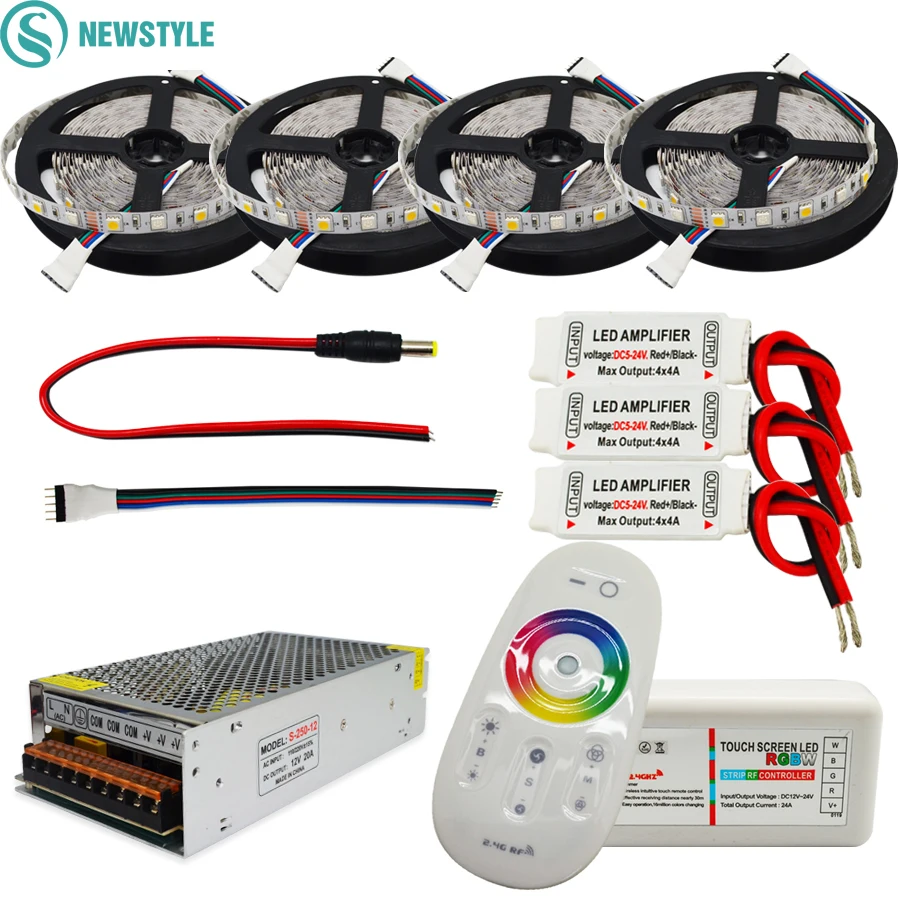DC12V RGBW светодиодный светильник 5050 SMD Светодиодная лента + 2 4G РФ Пульт