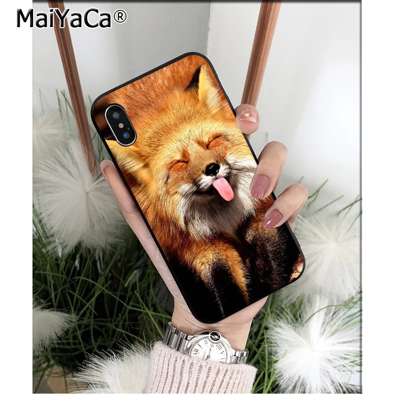 MaiYaCa животное енот лиса высокое качество чехол для телефона iPhone X XS MAX 6 6S 7 7plus 8 8Plus 5 5S XR