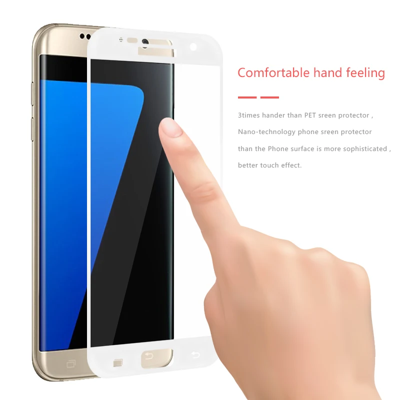 baixin Premium Full Cover Anti-Scratch Tempered Glass Screen Protector for Samsung Galaxy S7 SM-G930A G9300 G930 protective film | Мобильные