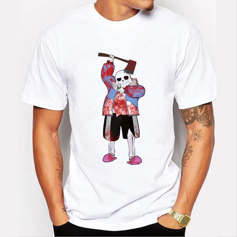 3D Мужские игры undertale футболка с короткими рукавами и рисунком черепа рубашка