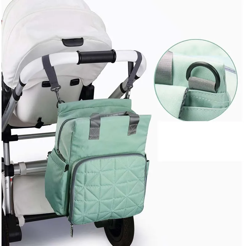 

Fashion multi-function backpack zipper large capacity travel pregnant women package diaper baby bag waterproof machine washable