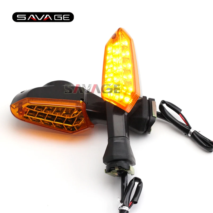 Для Kawasaki Z125 Z250 Z300 Z750R Z800 Z1000 zrx 1200R мотоциклетные спереди/сзади LED поворотов