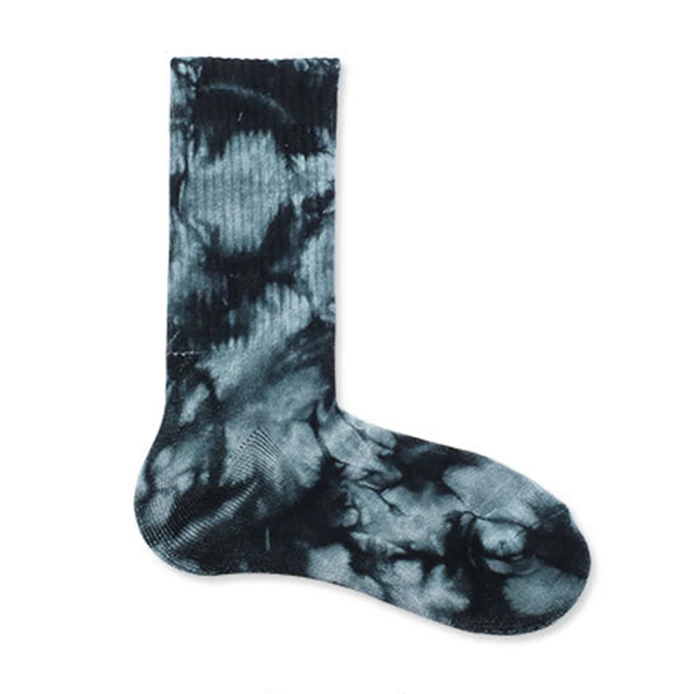 Men Unisex Novelty Colorful Tie-dyeing Skateboard Socks.Cotton Harajuku Hiphop Socks Sox Ethnic Couple Long Sock Meias - Цвет: Зеленый