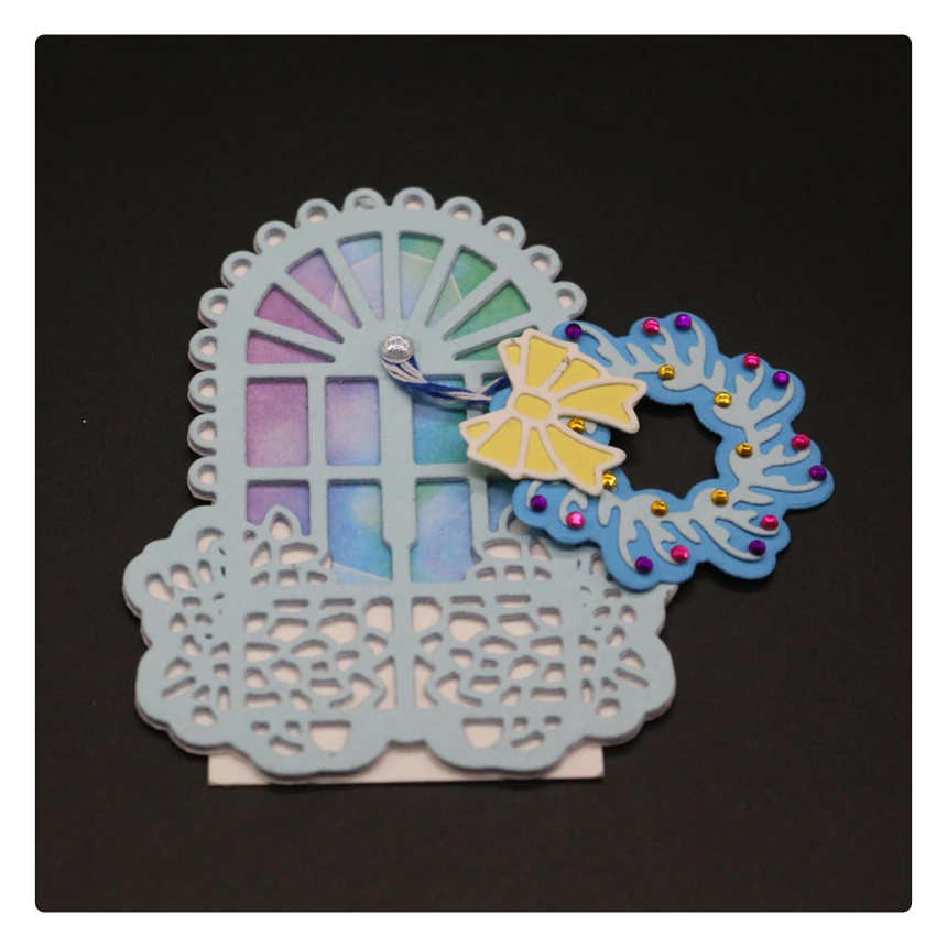 YINISE высечки металла резки штампы для трафареты скрапбукинга лук теги карточки