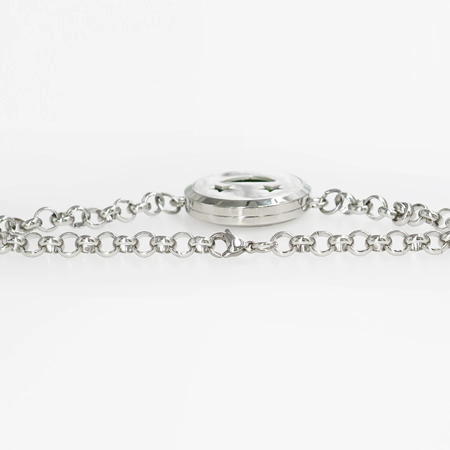 

Fashion 30mm silver locket bracelet Stainless Steel Perfume Locket Essential Oil Diffuser Locket Bracelets