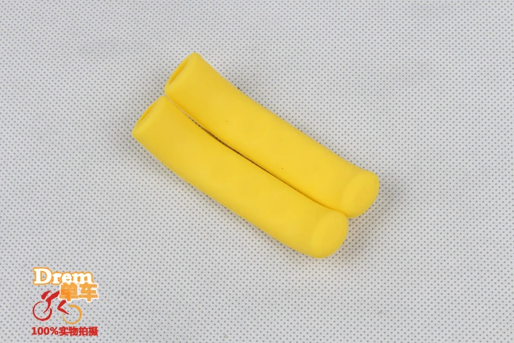 yellow Велосипедные v-образные тормозные ручные рычаги, силиконовые кремнезёмные Colver MTB Горный Дорожный велосипед, складная гелевая ручка, тормозная Защита, Чехол - Цвет: yellow