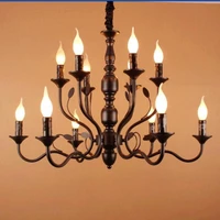 mediterranean sea black iron lamp hanging ceiling chandelier for home dining room suspension lamparas hallway e1412 led lustres