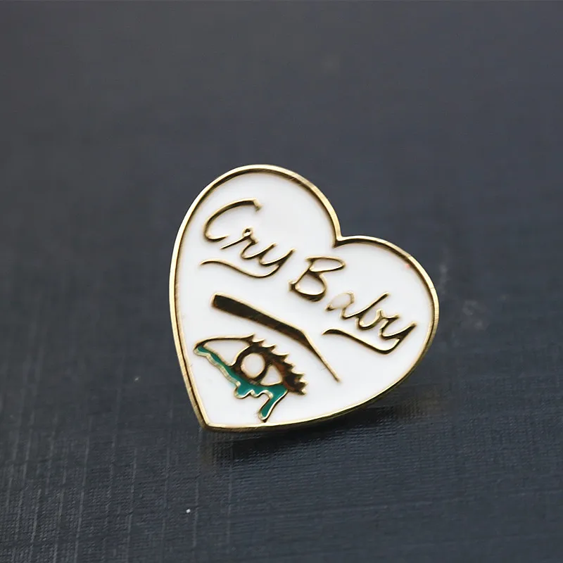 Waves Round Brooches Plant Flowers Enamel Pin for Boys Girls Lapel Pin Hat/bag Pins Denim Jacket Shirt Women Brooch Badge Q270