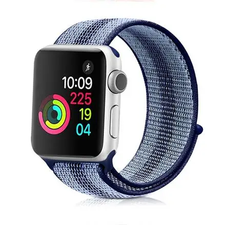 Цветной ремешок для часов Apple Watch 42 мм 38 мм 40 мм 44 мм тканый нейлоновый спортивный ремешок для iWatch 5 4 3 2 1 мягкий светоотражающий ремешок