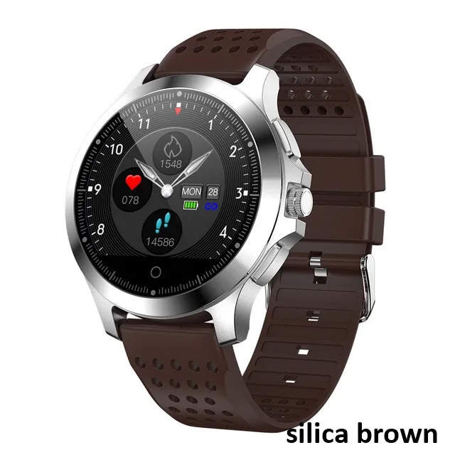 Greentiger W8 Смарт-часы ECG+ PPG монитор сердечного ритма фитнес-трекер Водонепроницаемый Bluetooth спортивные умные часы для мужчин и женщин VS L5 L7 - Цвет: silica brown