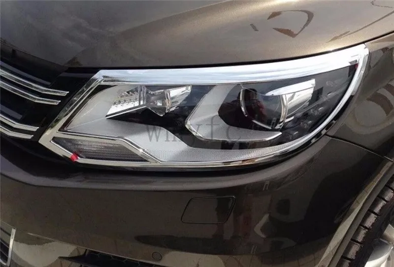 Подходит для Фольксваген Tiguan 2013 ABS Хром Передний Задний Головной фонарь Крышка лампы отделка автомобильные аксессуары