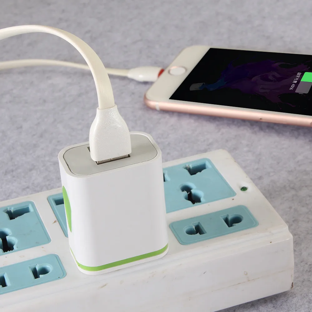 EPULA EU штепсельная вилка LED USB AC быстрое зарядное устройство адаптер 2 порта для