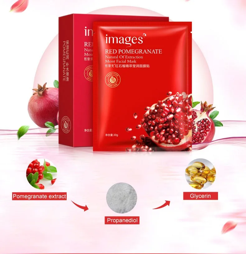 10 шт./лот увлажняющая маска для лица и с красным гранатом|skin care mask|care maskanti aging mask |