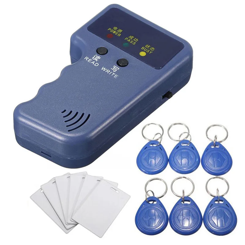 

Handheld RFID ID Card Copier Reader Writer 6 Writable Tags Cards 125Khz Durable ABS QJY99
