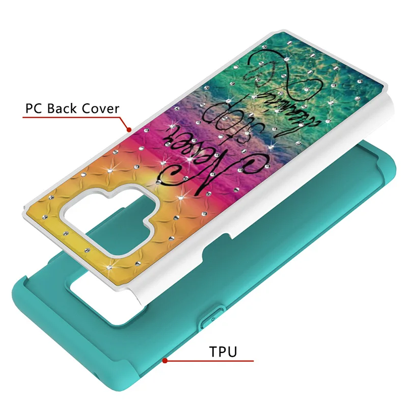 Bling Glitter Diamond Case for Samsung Galaxy Note 9 Painted PC &amp TPU Cover S9 Plus S8 Phone | Мобильные телефоны и