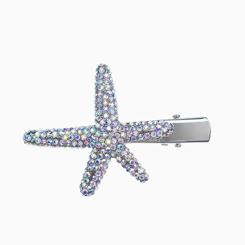 Женские заколки для волос стразы в виде морской звезды корейский стиль