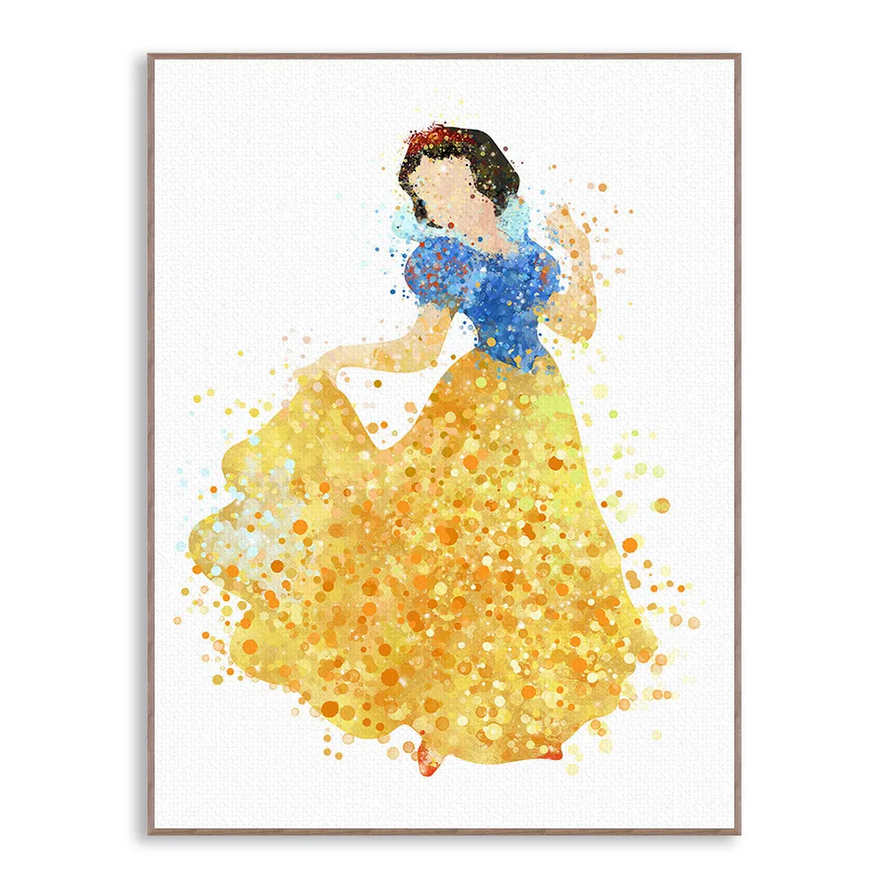 Современный постер с изображением принцессы Золушки снега из мультфильма поп