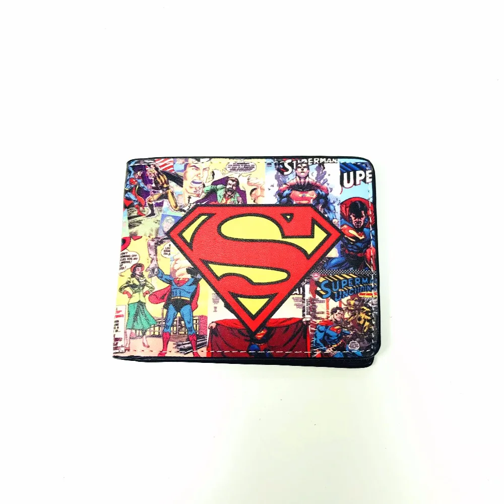 Новый Marvel Super Hero Супермен кошелек короткие ПУ кожа Для мужчин кошельки для