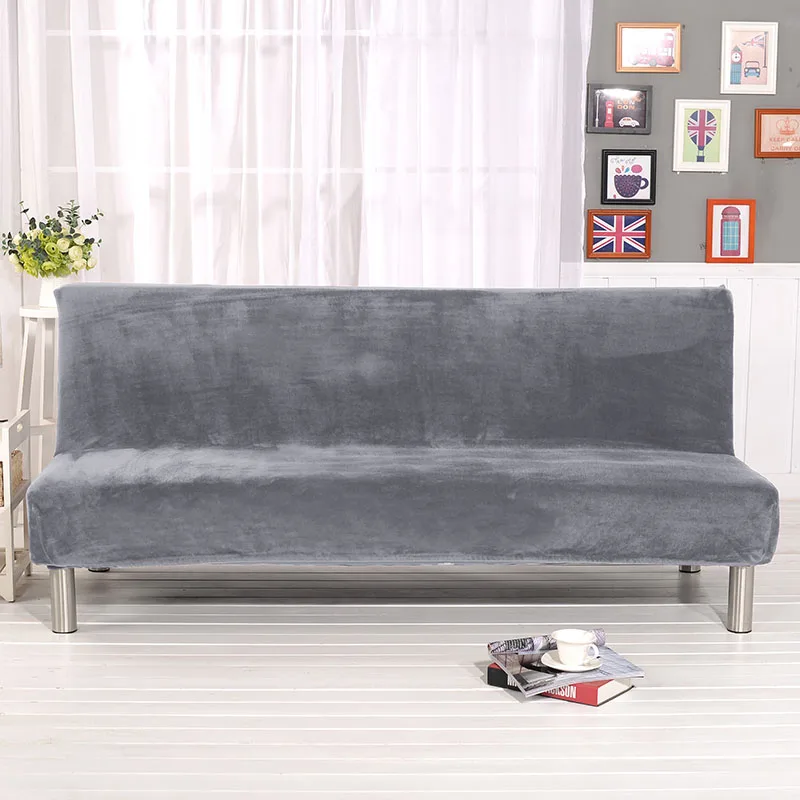 Silver Grey Вельветовые чехлы для дивана из спандекса для гостиной, растягивающиеся Чехлы для дивана, домашний декор, все включено, чехлы для дивана, чехлы для дивана - Цвет: Silver Grey