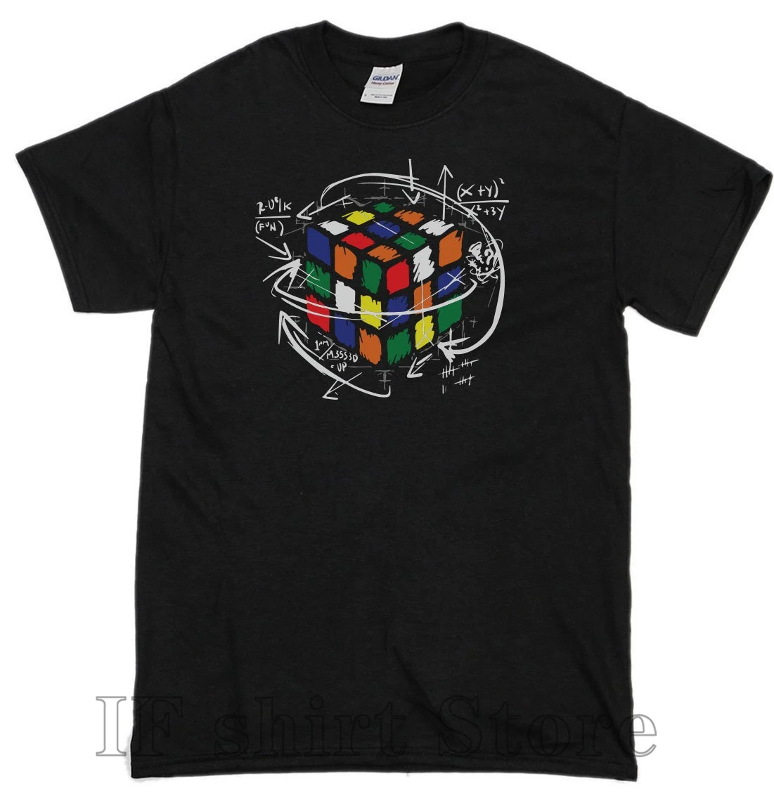Мужская забавная футболка Rubixs Cube EQUATION повседневные футболки с круглым вырезом и