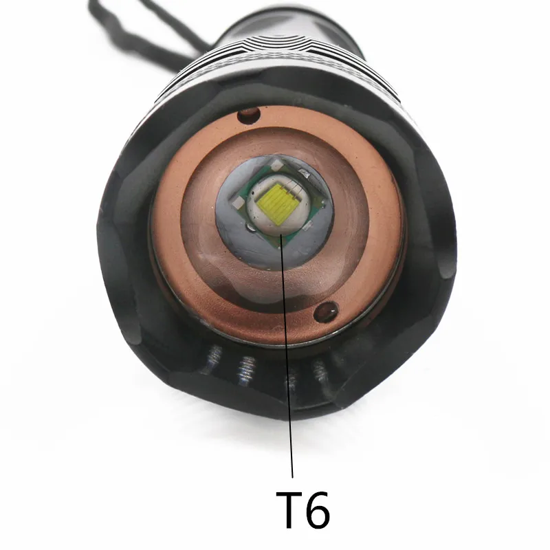 XML T6 ZOOM 18650 AAA Zoomable Водонепроницаемый светодиодный светильник-вспышка, фонарь, Самозащита, походный светильник, лампа+ аккумулятор 18650+ зарядное устройство