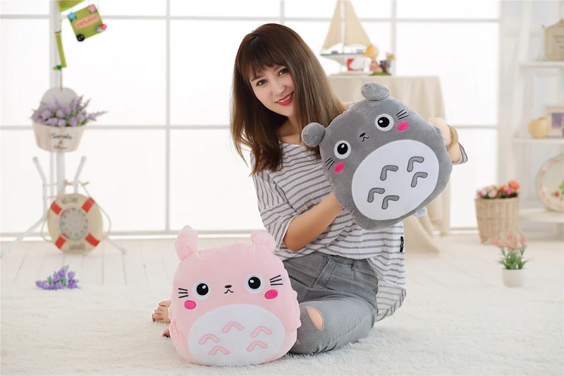 Totoro плюшевая игрушка милая Тоторо мягкая подушка с одеялом 3 в 1 игрушка-подушка Тоторо аниме фигурка подарок для детей Детские игрушки