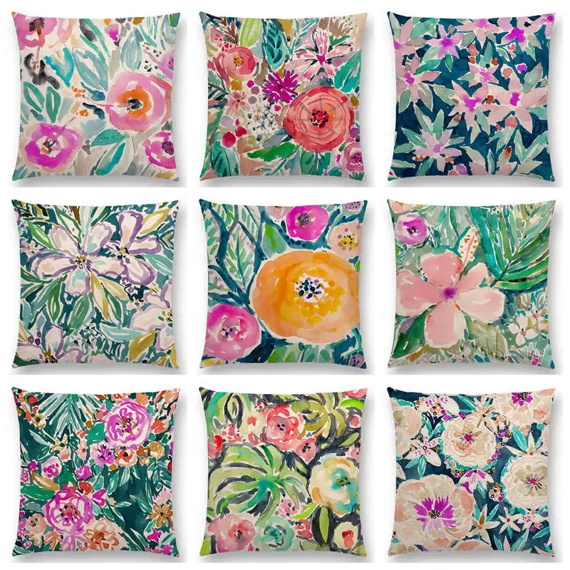 Горячая продажа красивые цветы Акварельная живопись Цветущий Цветочный Сад