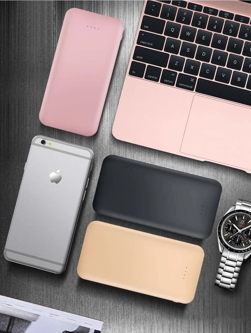 Ультратонкий блок питания 10000mAh power Bank10mm Портативный внешний Литий-полимерный аккумулятор для мобильного телефона для huawei топ продаж