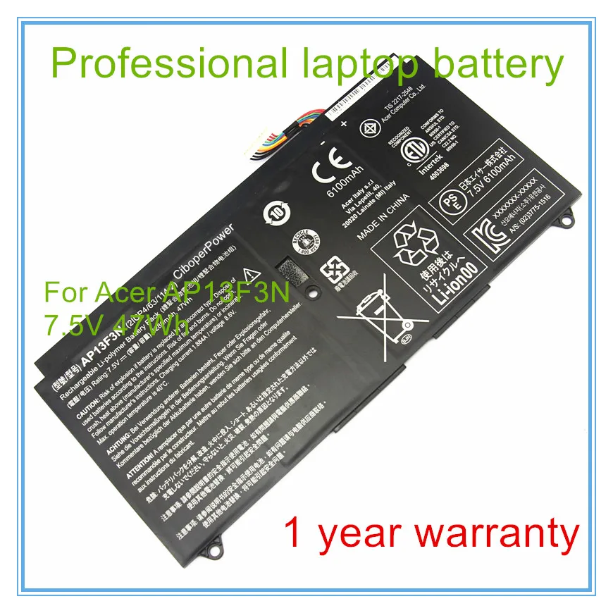 7 5 V 47wh 6280mAh AP13F3N Аккумулятор для S7-392 серия Ultrabook 2ICP4/63/114-2 | Компьютеры и офис
