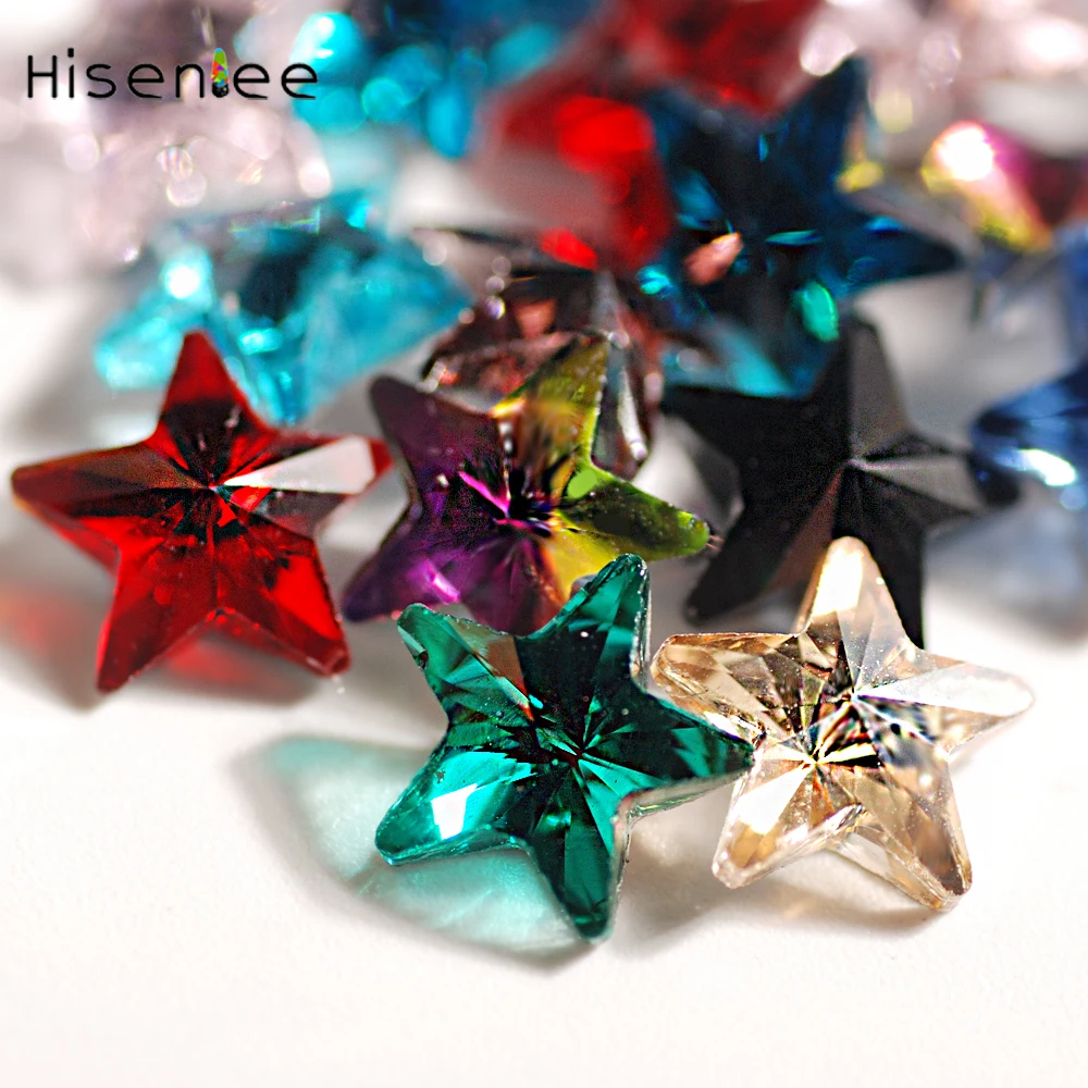 10MM 20pc/Pack Star Shape Rhinestone Shiny Glass Dedicated Punk Studs DIY Nail Arts&ampCrafts Trinkets Clothing Handmade Decoration | Дом и