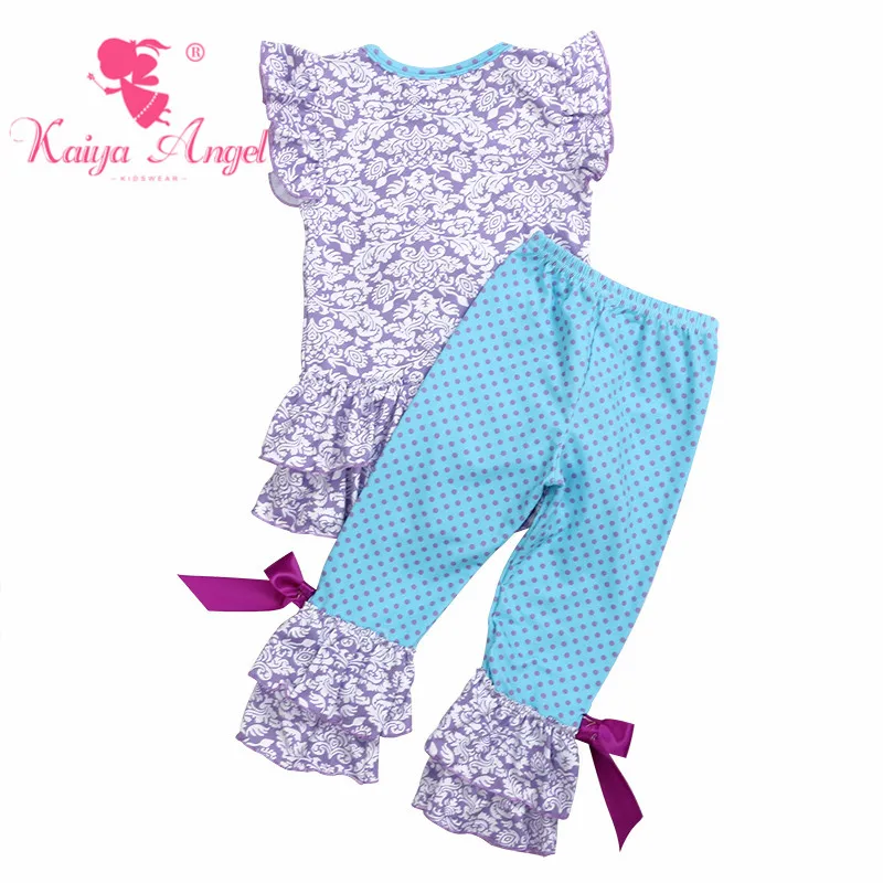 Kaiya Angel/Изысканная одежда с фиолетовым бантиком для малышей детский спортивный