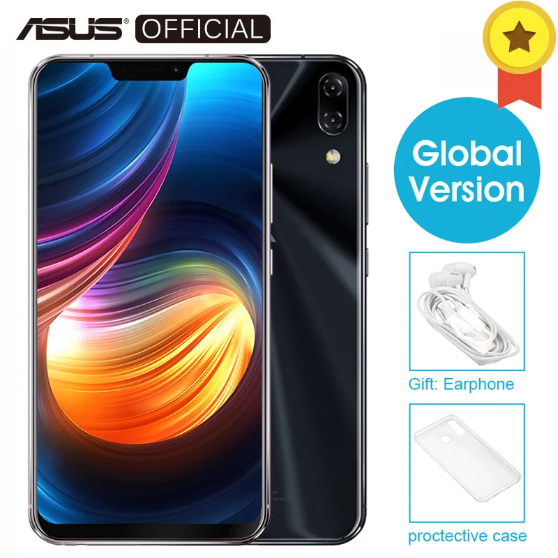 ASUS Zenfone 5 ZE620KL глобальная версия 6," 19:9 FHD+ 2246*1080 экран Android 8,0 мобильный телефон Qualcomm Snapdragon 636 4 Гб 64 Гб NFC