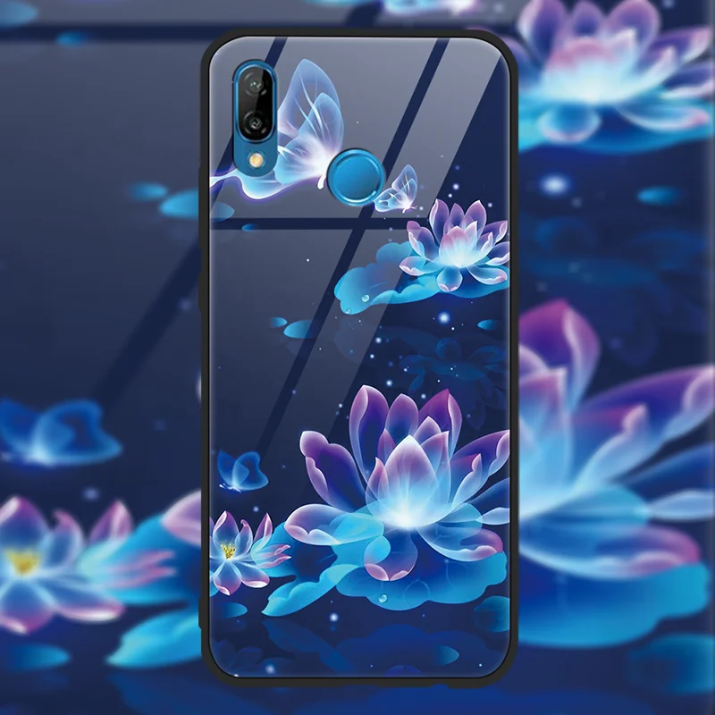 Закаленное стекло для huawei P9 P10 P20 P30 Plus Lite Pro P Smart mate 9 10 20 для Honor 8X9 10 Lite Y6 Y9 TPU мягкий чехол - Цвет: zihehua