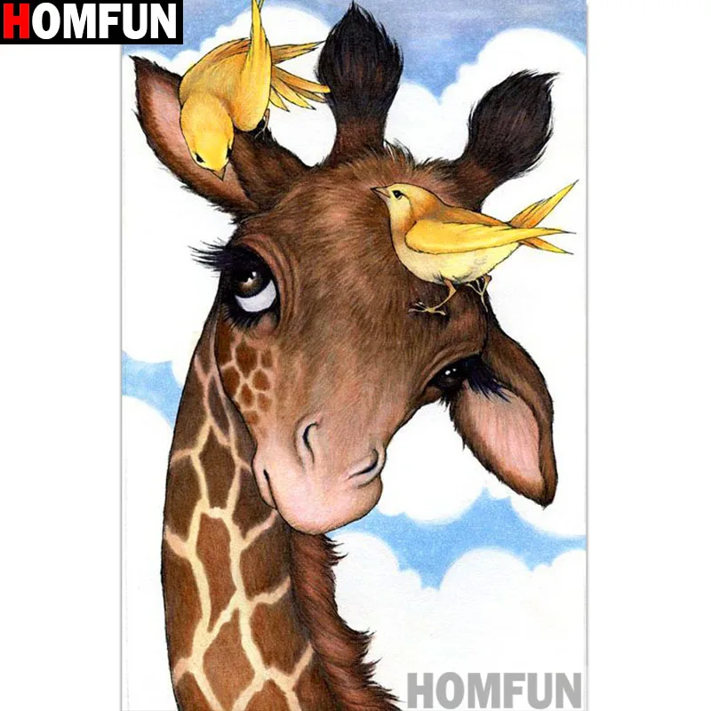 Алмазная живопись HOMFUN Жираф алмазная вышивка с полными квадратными/круглыми