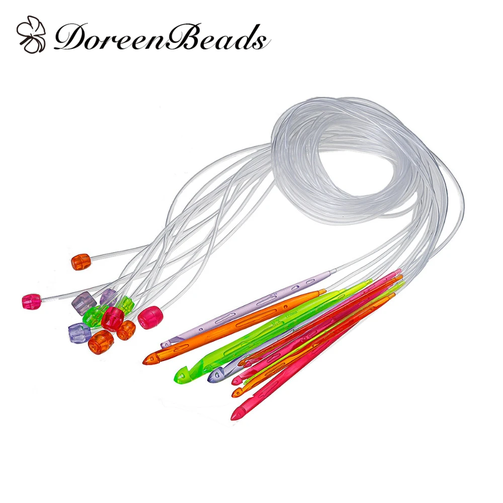 DoreenBeads пластиковые гибкие крючки для вязания на афганском ковре 120 см 1 комплект (12