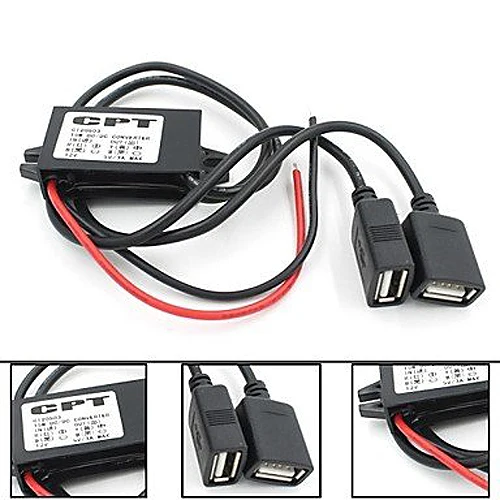 Топ бренд DC преобразователь 12В до 5В 3а Двойной 2 USB в авто регулятор напряжения