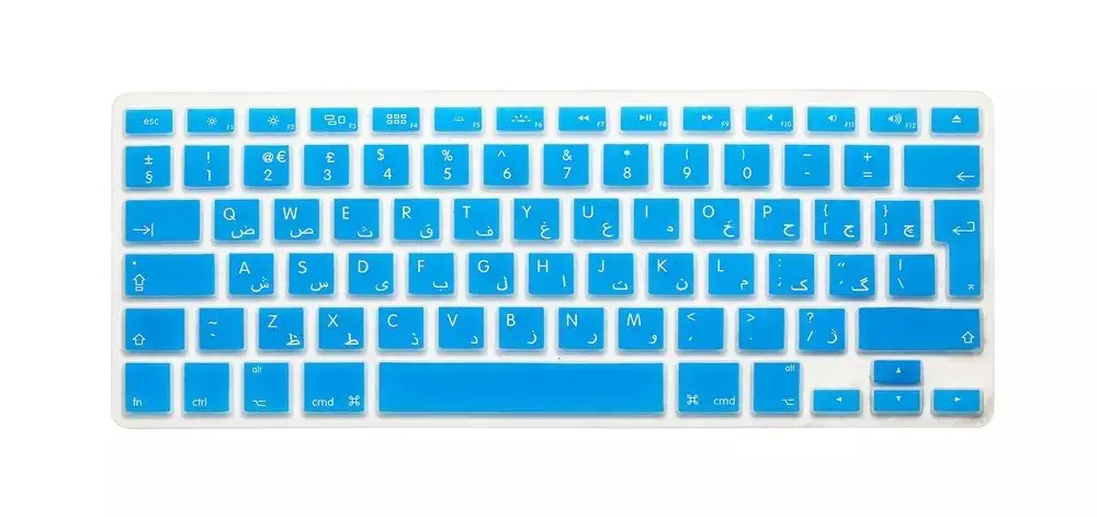 Lake Blue Силиконовый чехол для клавиатуры евро ЕС клавиатура для Apple Macbook Air Pro retina 13 15 17 арабский Ноутбук кожа для Mac Book - Цвет: Lake Blue