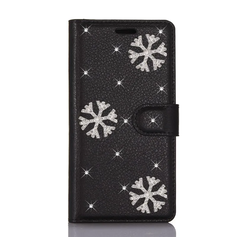 Кожаный чехол-книжка с кристаллами для Sony Z3 Z5 Compact X XA XA1 XA2 Plus XZ XZ1 XZ2 Premium XZ3 L1 L2 T3 E5
