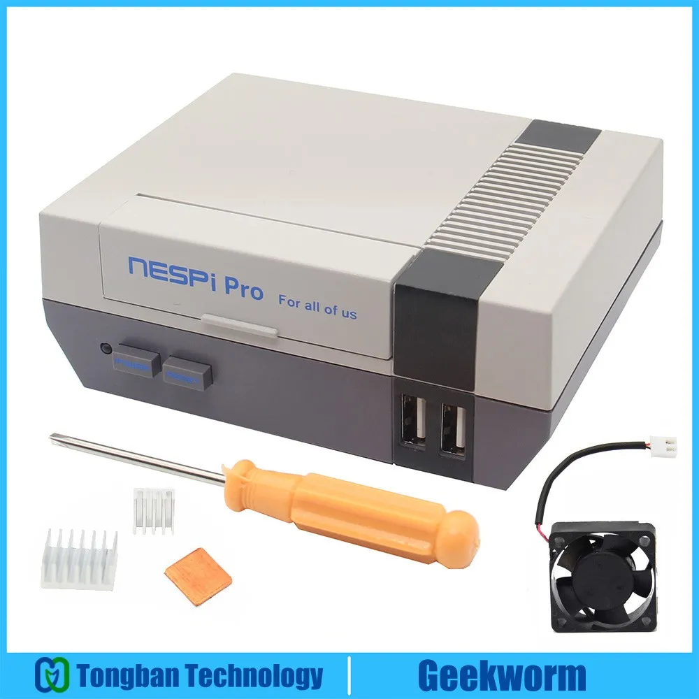 Чехол RetroPie Raspberry Pi 3 B +(Plus) NESPi Pro с игровой приставкой RTC NES FS Style корпус для консоли +