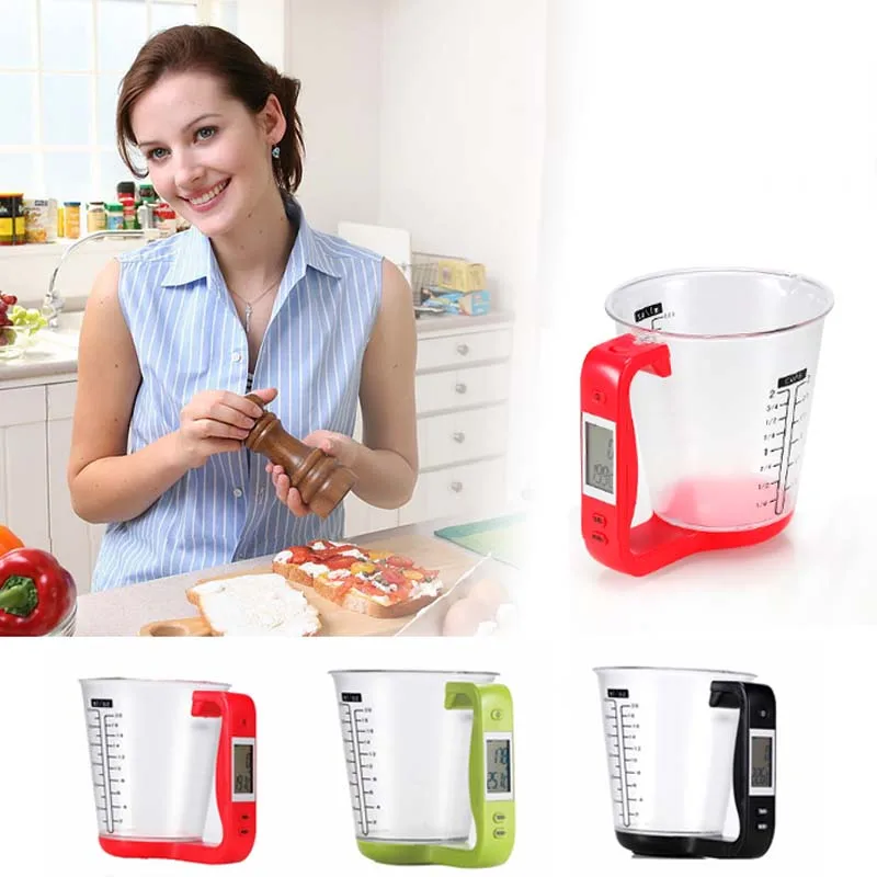 Модные многофункциональные электронные мерные чашки с ЖК дисплеем чашка для