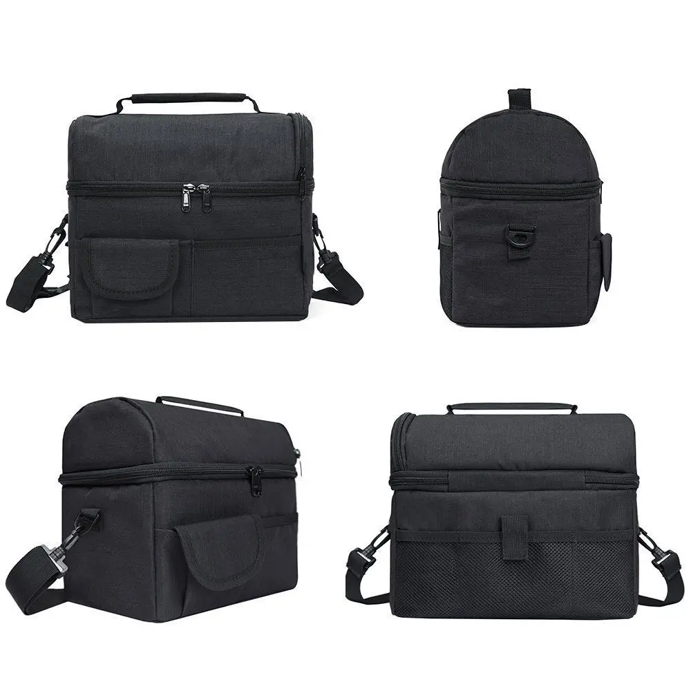 Популярный портативный изолированный ланч-мешок Coolbag для работы, пикника, для взрослых и детей, для хранения еды, Ланчбокс BlackFashion, коробка для хранения продуктов, сохраняет свежесть
