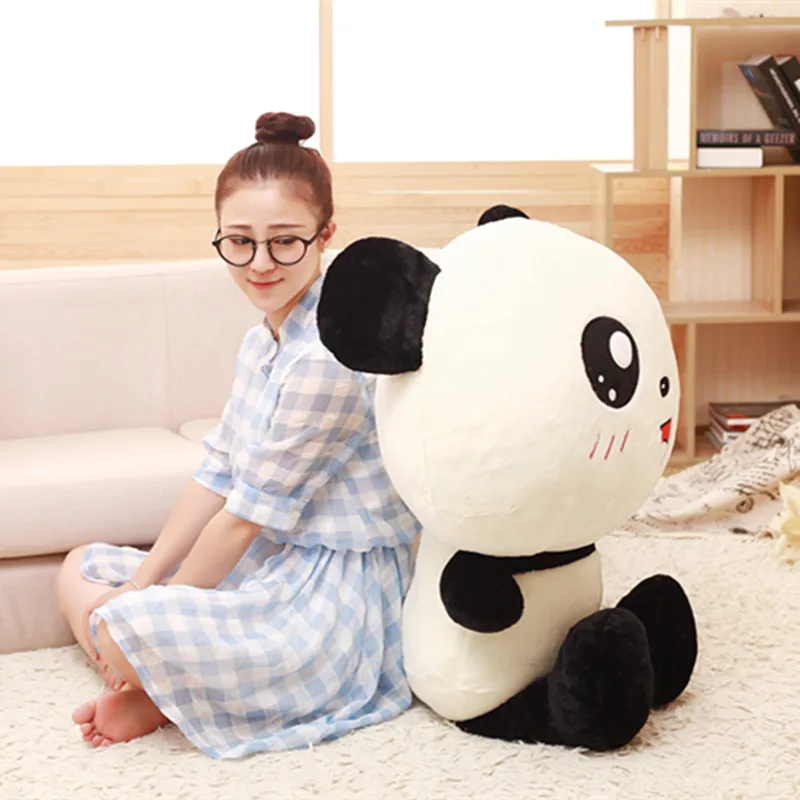 

1pc 50cm Lovely Big Head Panda Plush Toys soft Stuffed lovely Doll Cute Cartoon Bear Gift for Children Kids Leisurely Baby gift