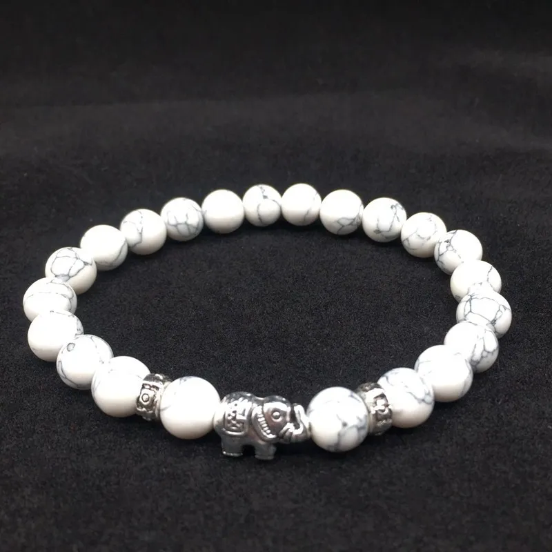 Natural Stone Bead Buddha Bracelets For Women Men Jewelry Black Lava Gift Elephant Bangles Christmas gift | Украшения и