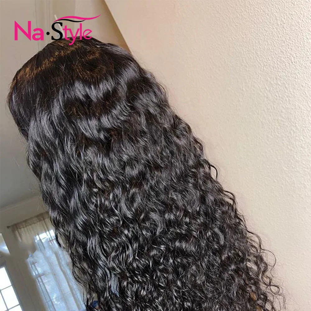 Deep Wave Wig Ponytail 360 Lace Frontal Pre Plucked With Baby Hair Curly Human Peruvian Virgin | Шиньоны и парики
