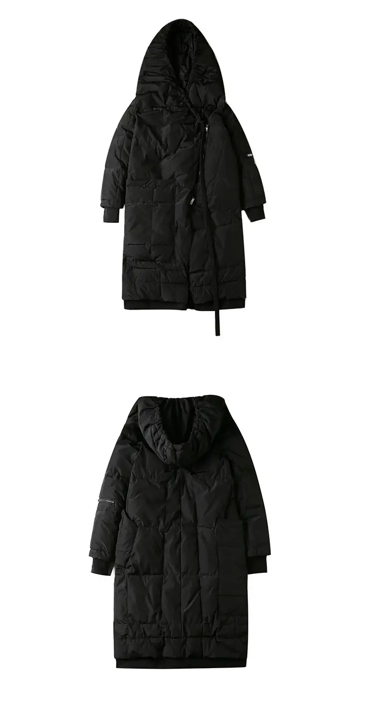 Z-ZOUX Woman Coat Hooded Black Irregular Womens Down Jackets Loose Large Size Long Women Winter 2018 New Fashion Casual | Женская одежда