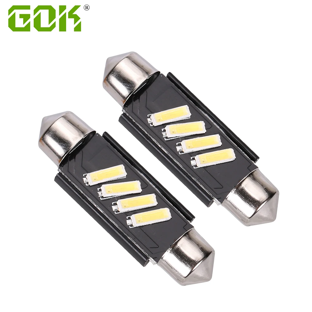 Автомобильная светодиодная гирлянда 4SMD без полярности 31 мм 36 39 41 SV8.5 C5W Led 7020 SMD
