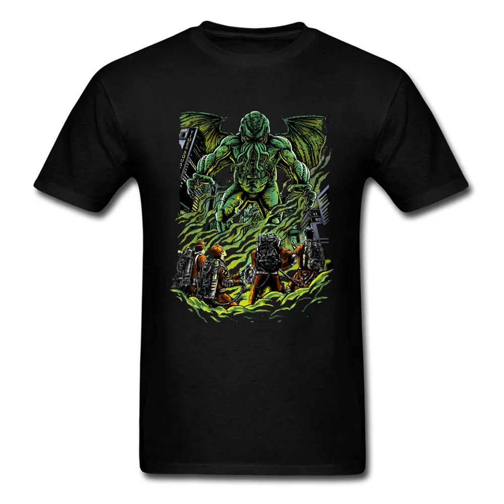 Атака Cthulhu Master футболки с круглым вырезом Lovecraft Назад в будущее демон 100% хлопок